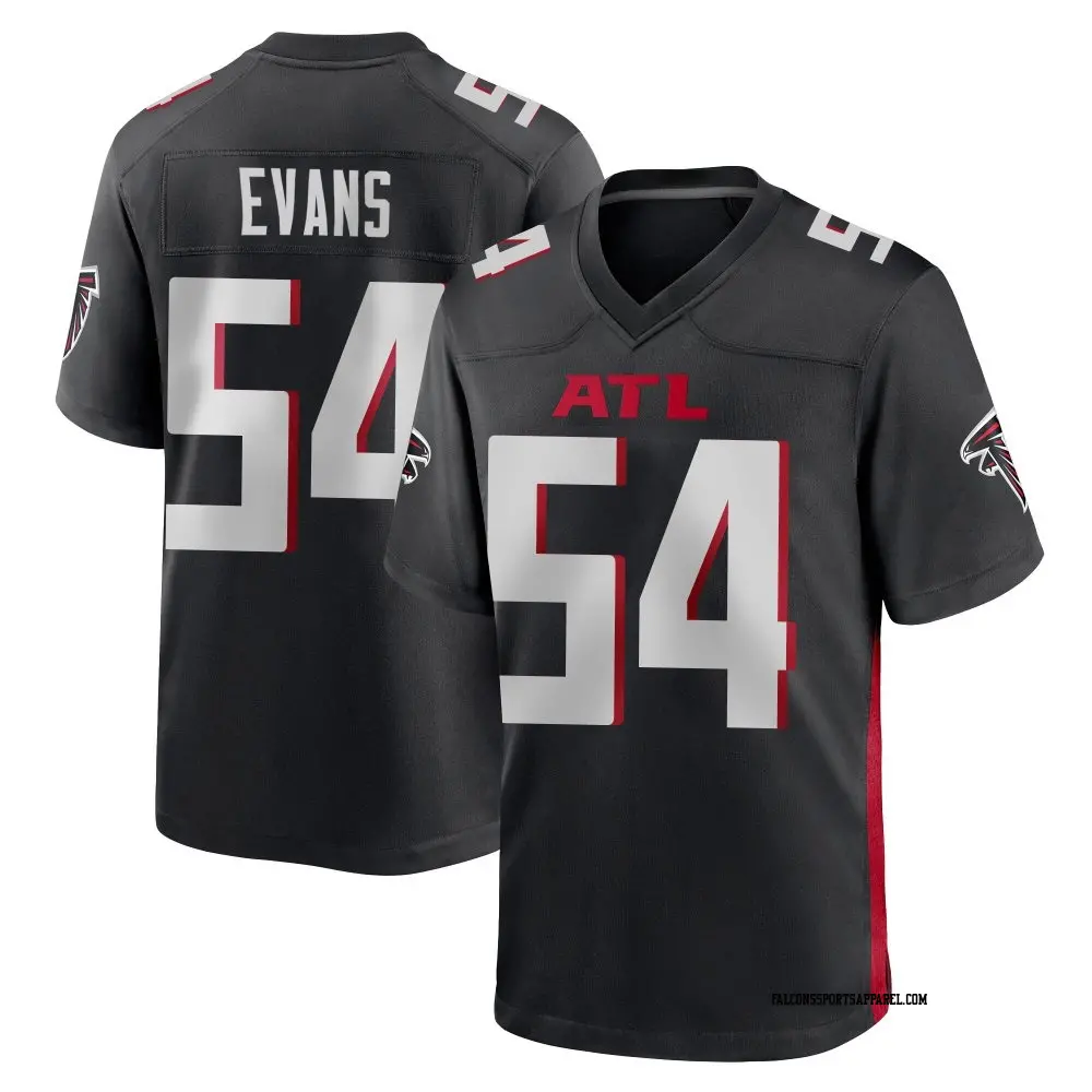 Game Black Men's Rashaan Evans Atlanta Falcons Alternate Jersey