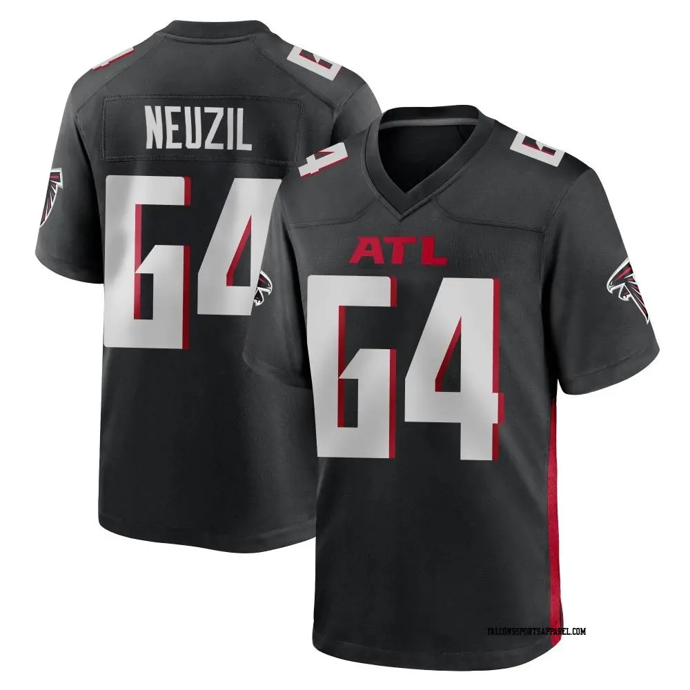 Game Black Men's Ryan Neuzil Atlanta Falcons Alternate Jersey