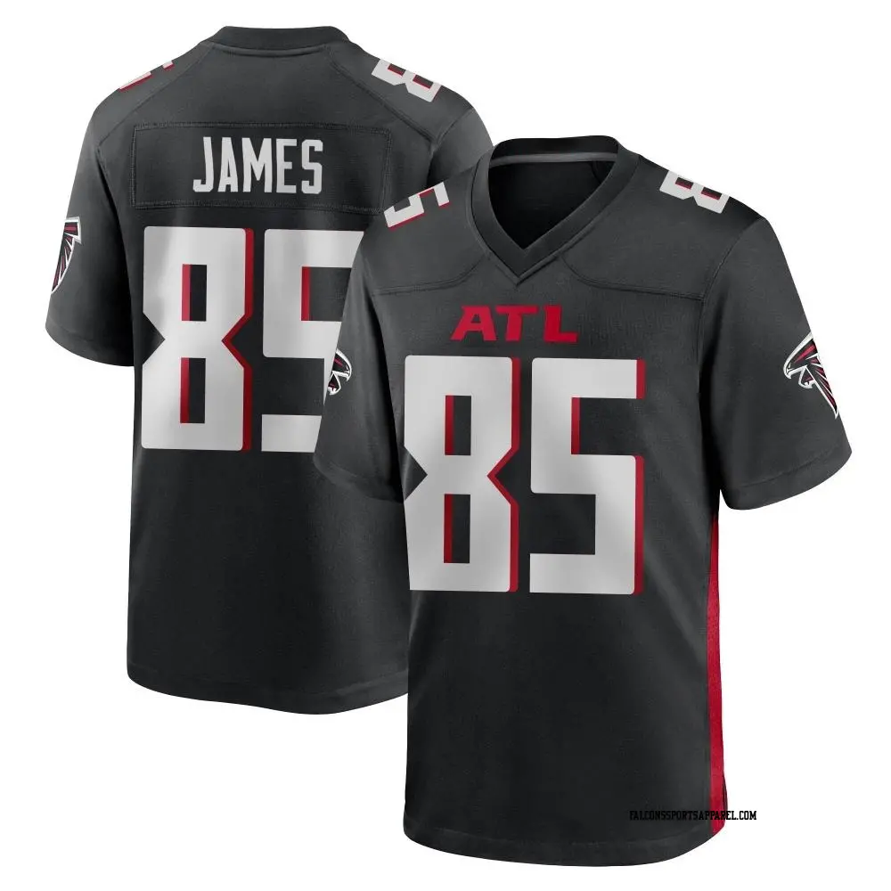 Game Black Men's Tyshaun James Atlanta Falcons Alternate Jersey