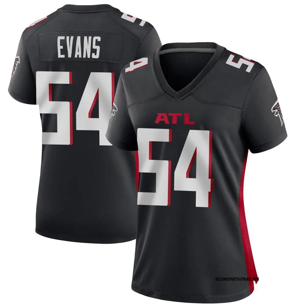 Game Black Women's Rashaan Evans Atlanta Falcons Alternate Jersey