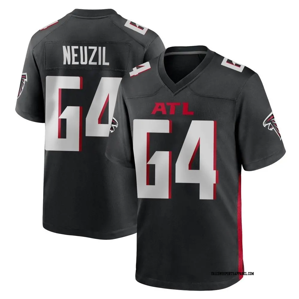 Game Black Youth Ryan Neuzil Atlanta Falcons Alternate Jersey