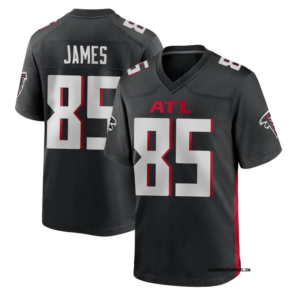 Game Black Youth Tyshaun James Atlanta Falcons Alternate Jersey