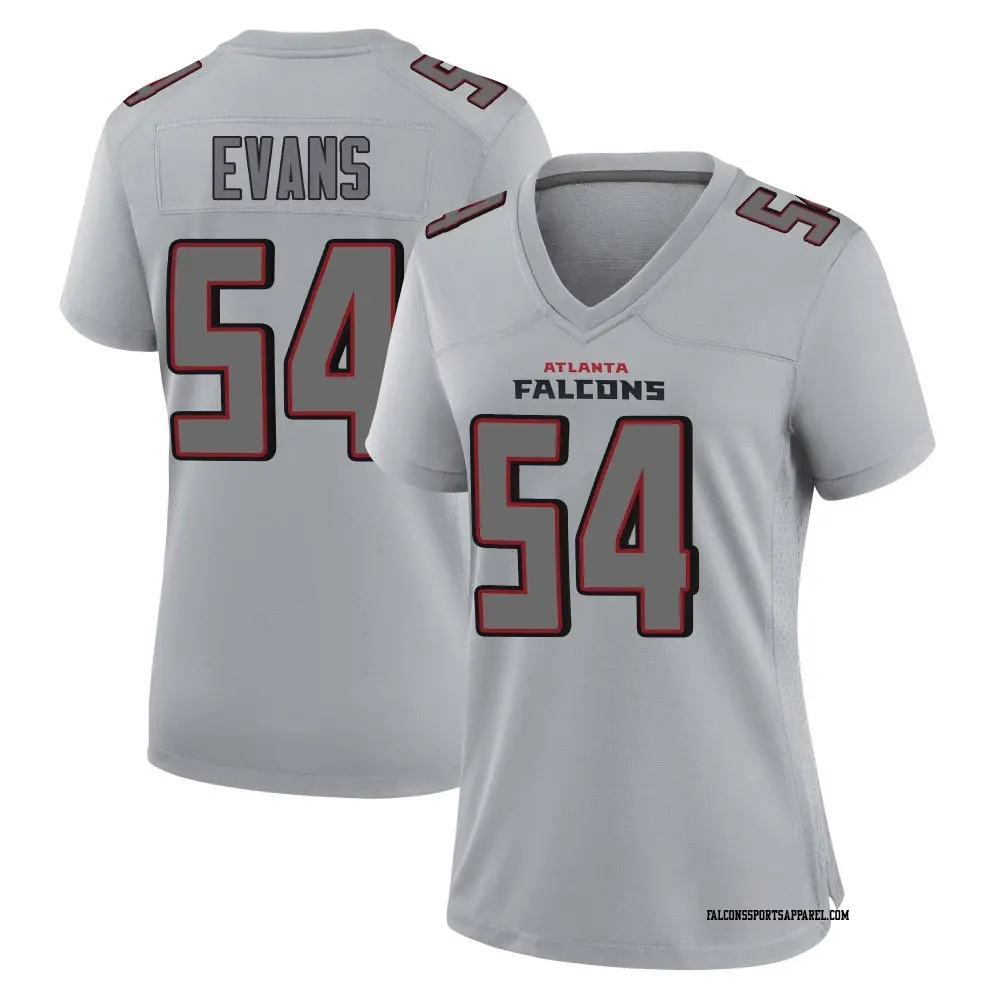 Game Gray Women's Rashaan Evans Atlanta Falcons Atmosphere Fashion Jersey