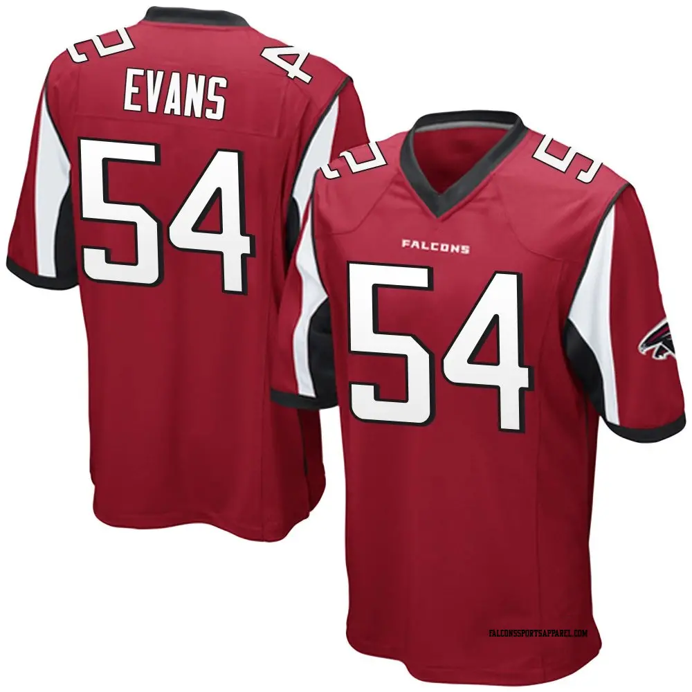 Game Red Men's Rashaan Evans Atlanta Falcons Team Color Jersey