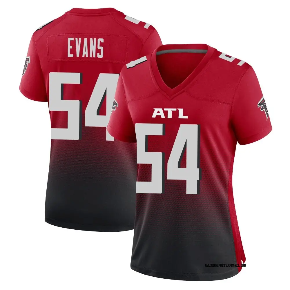 Game Red Women's Rashaan Evans Atlanta Falcons 2nd Alternate Jersey