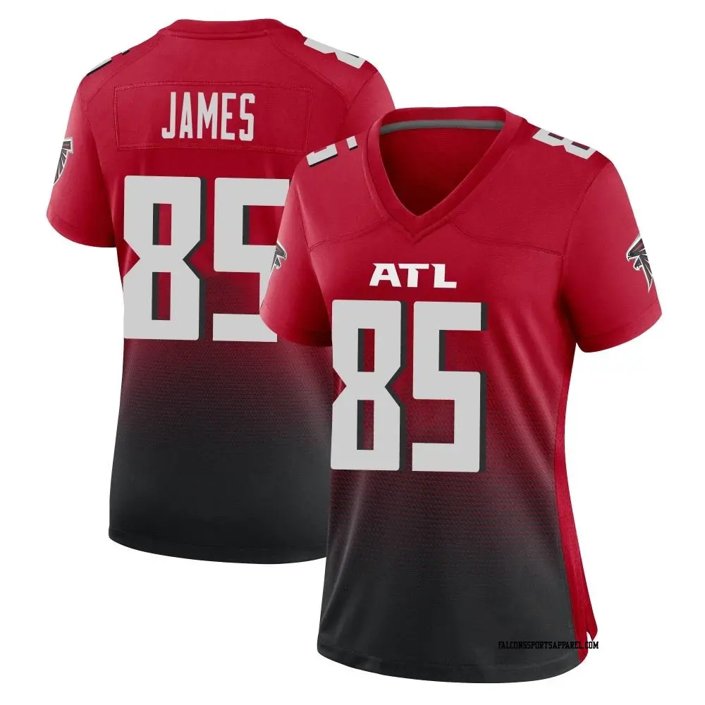 Game Red Women's Tyshaun James Atlanta Falcons 2nd Alternate Jersey