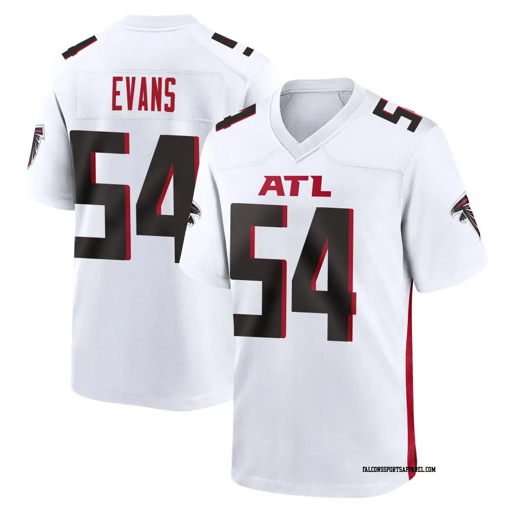 Game White Men's Rashaan Evans Atlanta Falcons Jersey