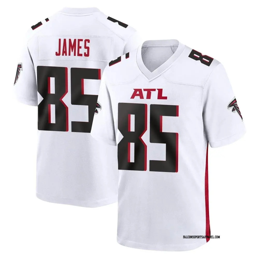 Game White Youth Tyshaun James Atlanta Falcons Jersey