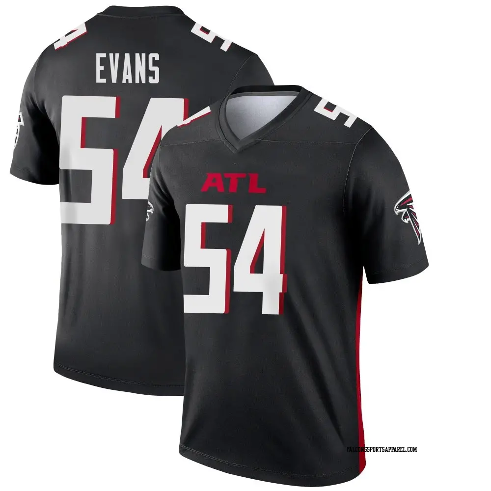 Legend Black Men's Rashaan Evans Atlanta Falcons Jersey