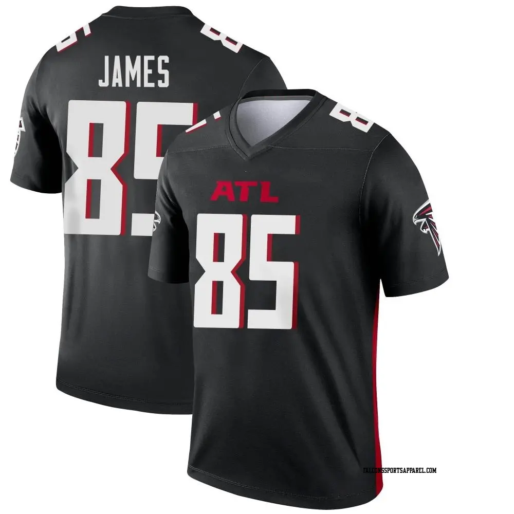 Legend Black Men's Tyshaun James Atlanta Falcons Jersey