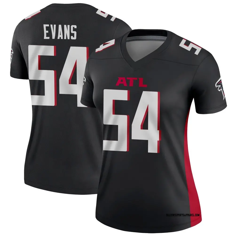 Legend Black Women's Rashaan Evans Atlanta Falcons Jersey