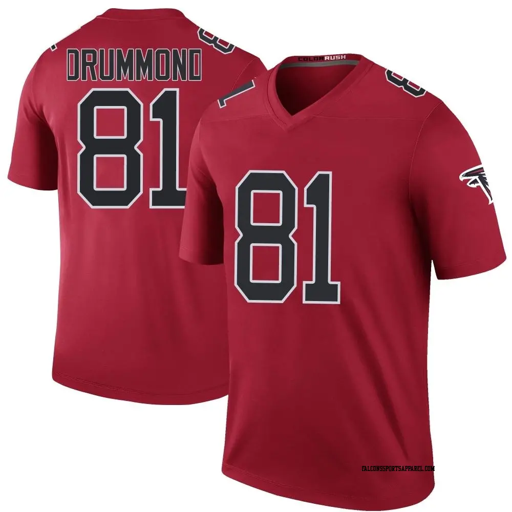 Legend Red Men's Dylan Drummond Atlanta Falcons Color Rush Jersey