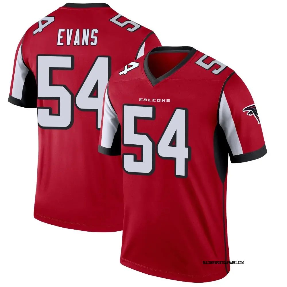 Legend Red Men's Rashaan Evans Atlanta Falcons Jersey