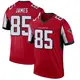 Legend Red Men's Tyshaun James Atlanta Falcons Jersey