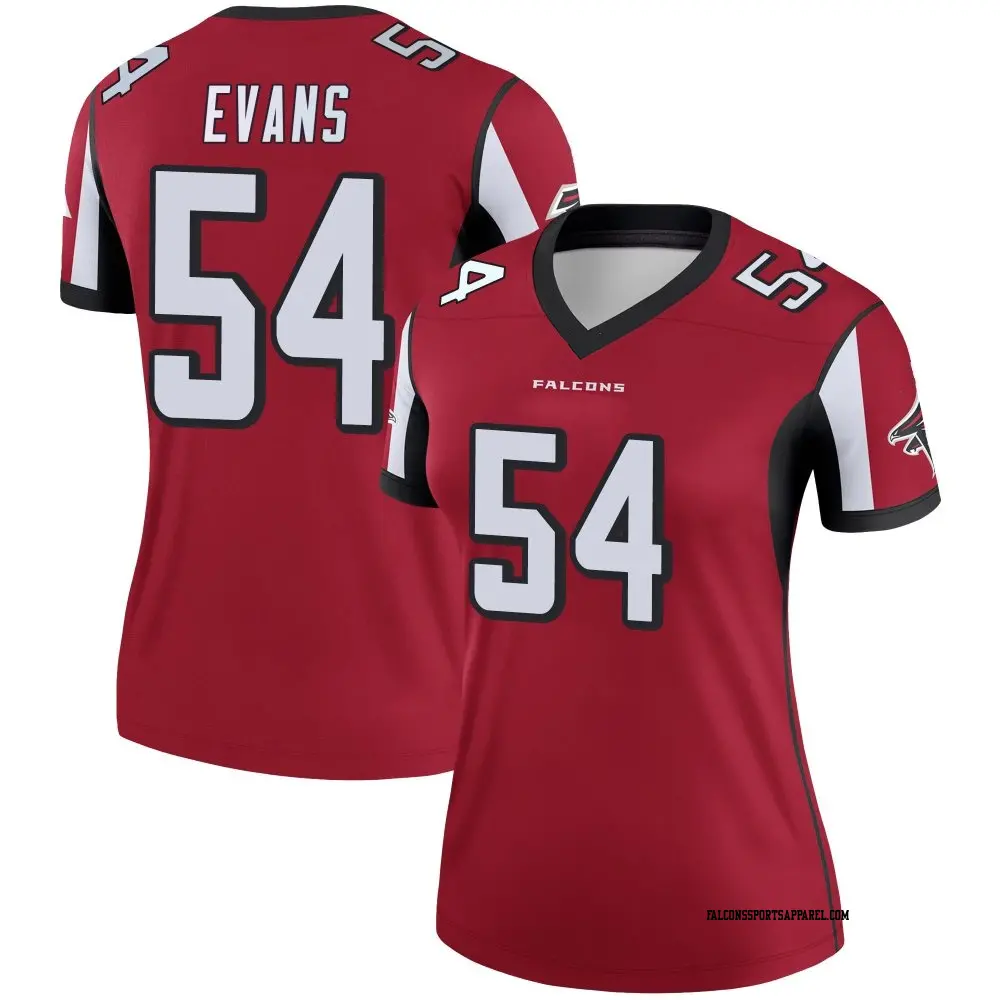 Legend Red Women's Rashaan Evans Atlanta Falcons Jersey