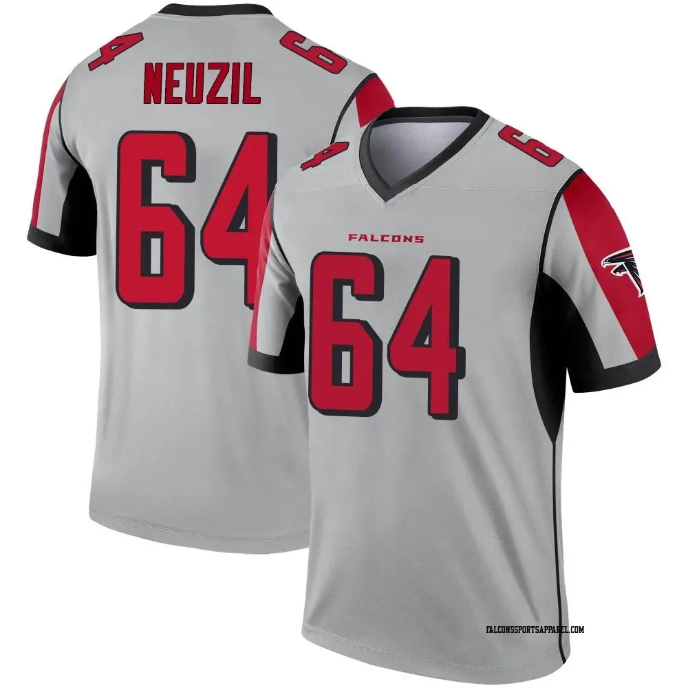 Legend Youth Ryan Neuzil Atlanta Falcons Inverted Silver Jersey