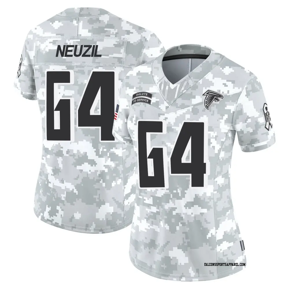 Limited Arctic Camo Women's Ryan Neuzil Atlanta Falcons 2024 Salute to Service Jersey