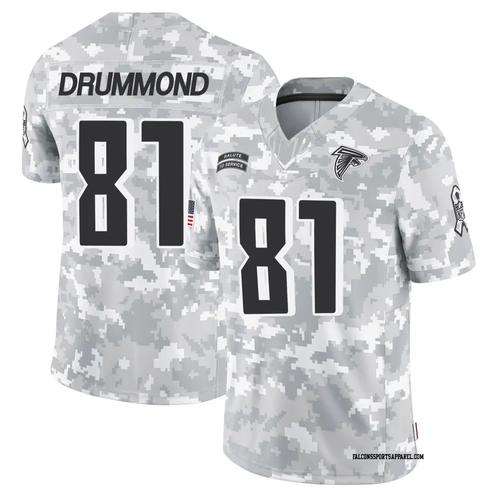 Limited Arctic Camo Youth Dylan Drummond Atlanta Falcons 2024 Salute to Service Jersey