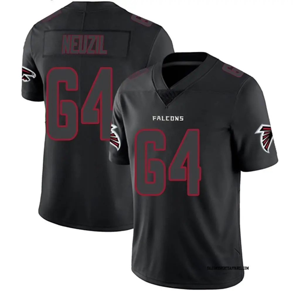 Limited Black Impact Men's Ryan Neuzil Atlanta Falcons Jersey