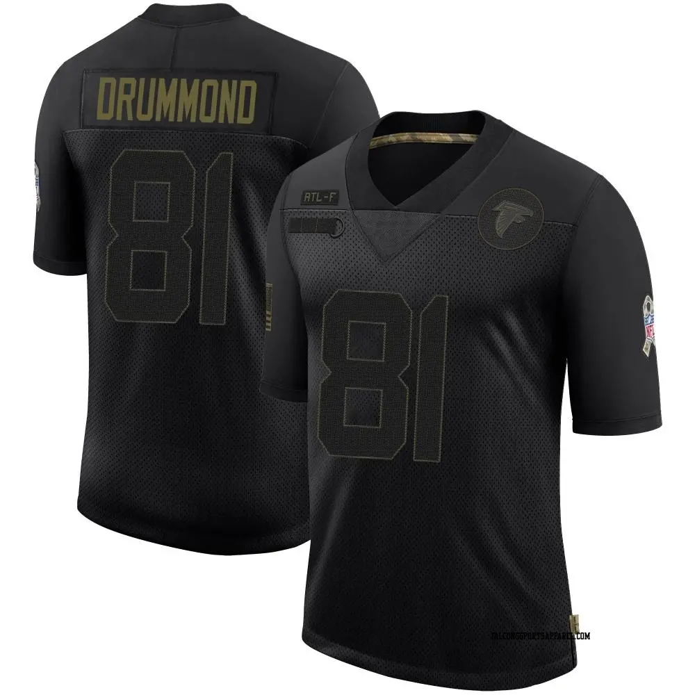 Limited Black Men's Dylan Drummond Atlanta Falcons 2020 Salute To Service Jersey