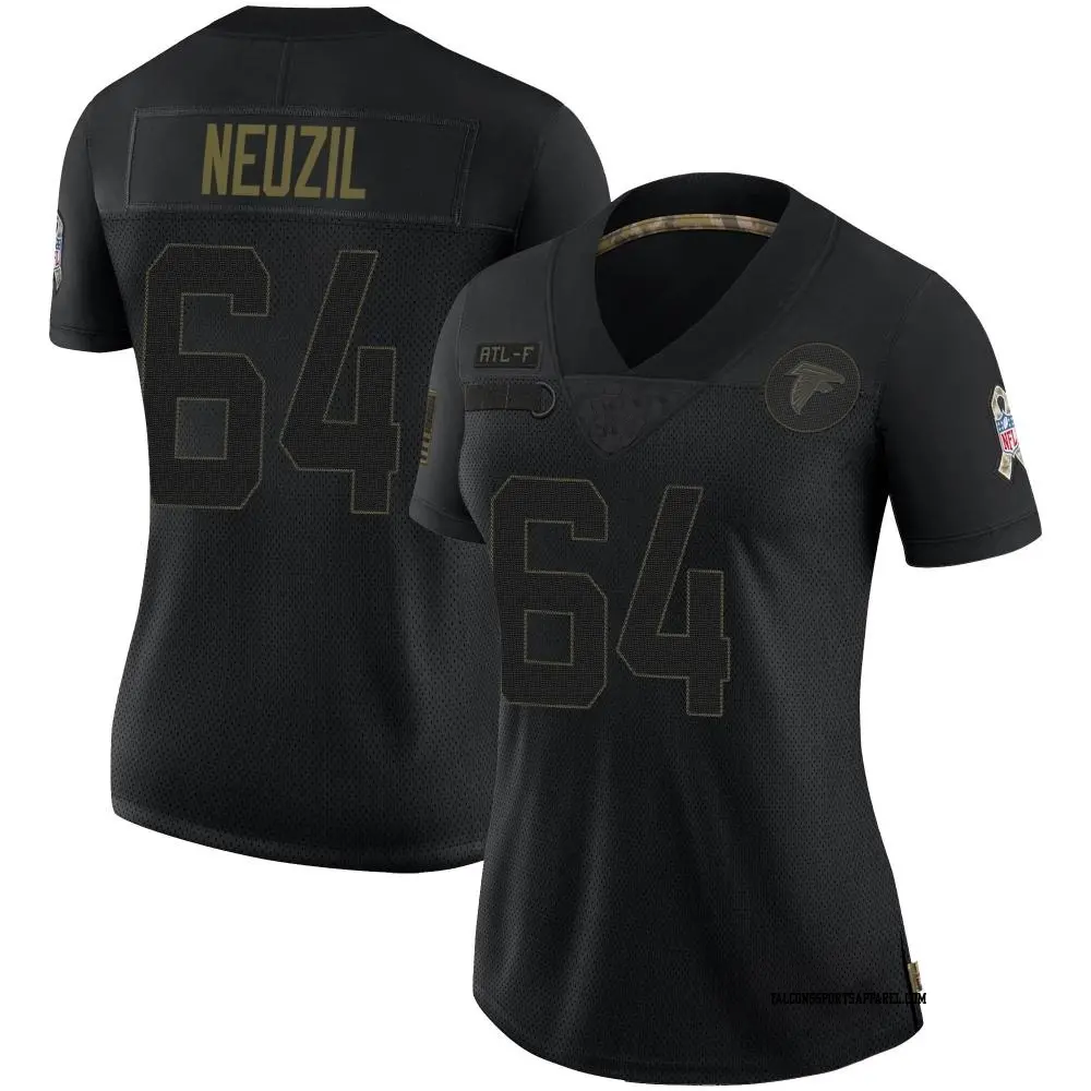 Limited Black Women's Ryan Neuzil Atlanta Falcons 2020 Salute To Service Jersey