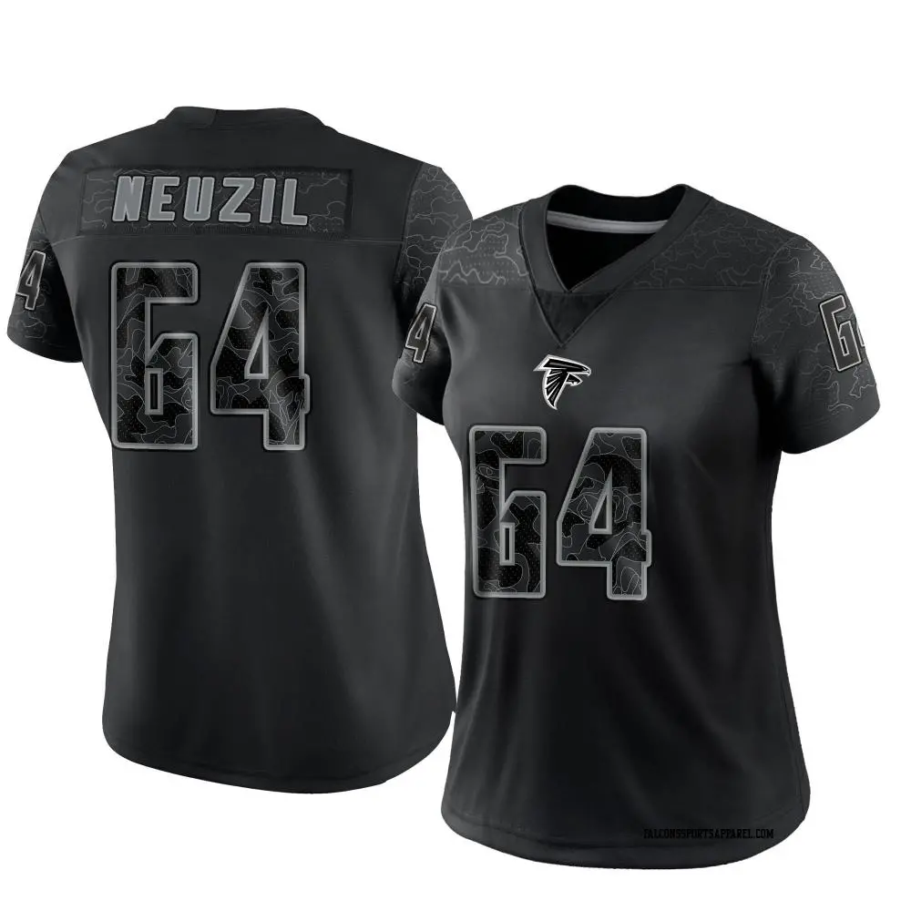 Limited Black Women's Ryan Neuzil Atlanta Falcons Reflective Jersey