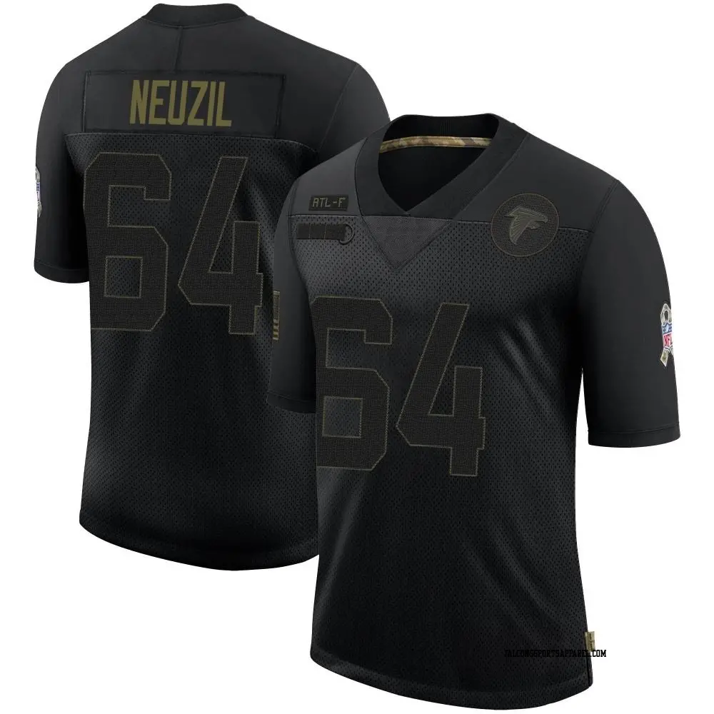 Limited Black Youth Ryan Neuzil Atlanta Falcons 2020 Salute To Service Jersey