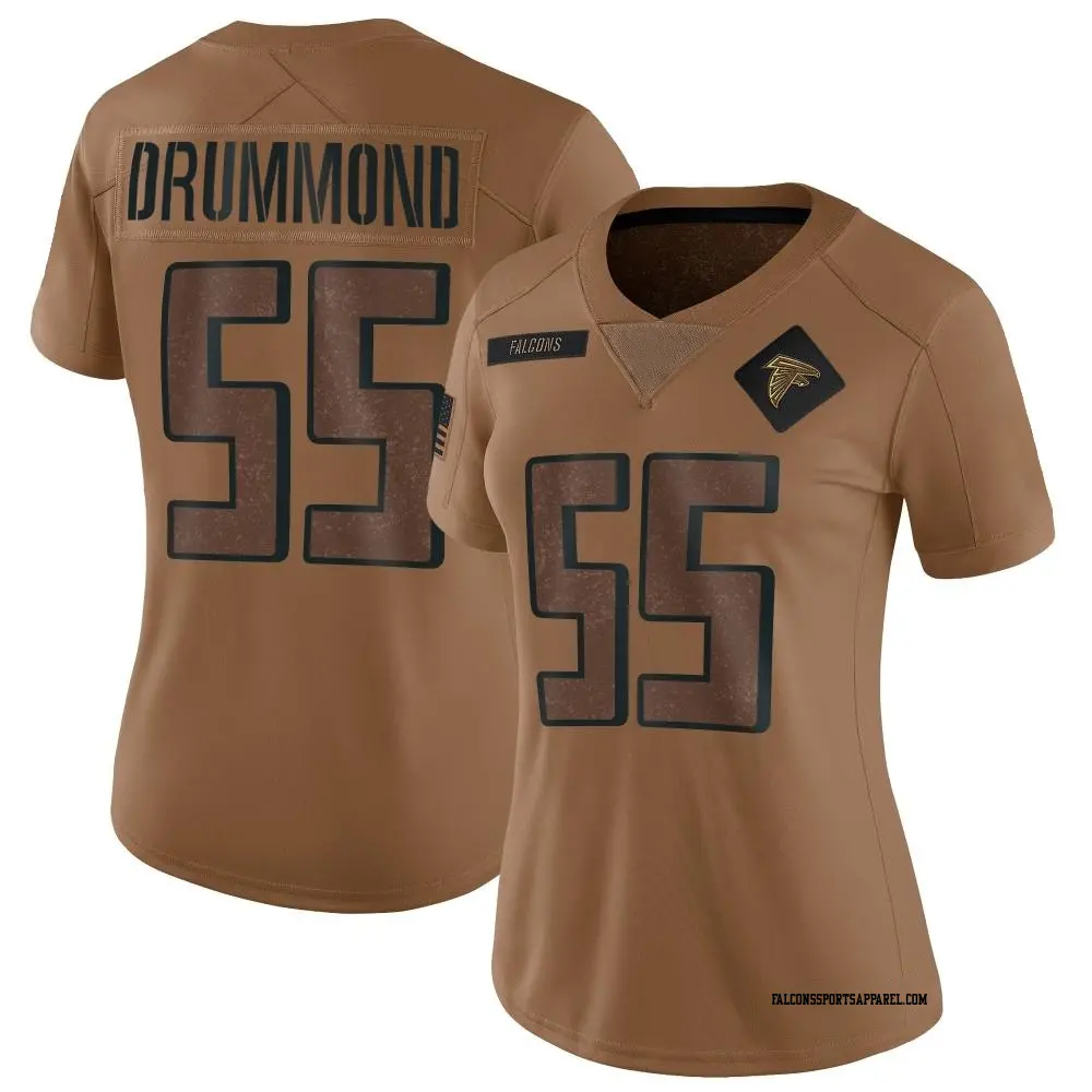 Limited Brown Women's Dylan Drummond Atlanta Falcons 2023 Salute To Service Jersey