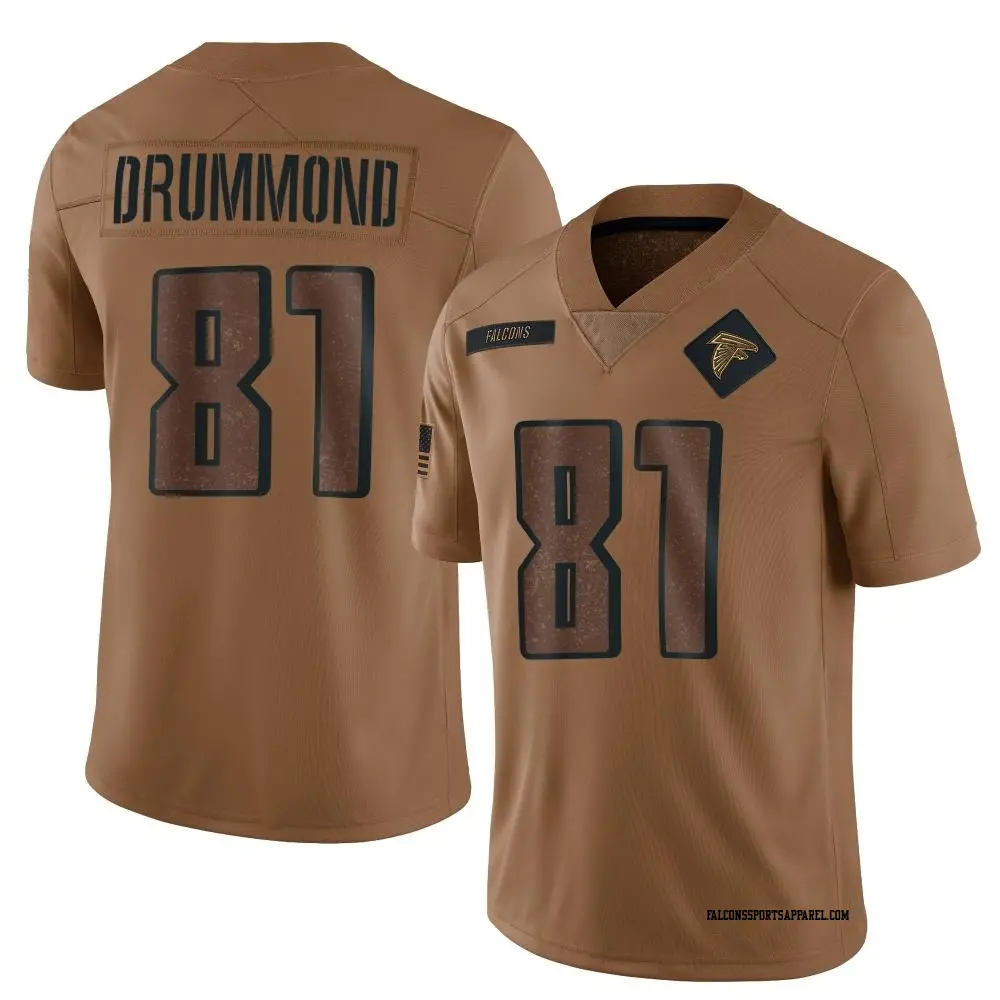 Limited Brown Youth Dylan Drummond Atlanta Falcons 2023 Salute To Service Jersey