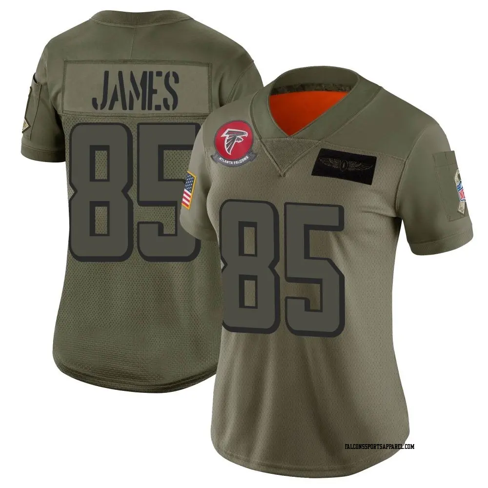 Limited Camo Women's Tyshaun James Atlanta Falcons 2019 Salute to Service Jersey