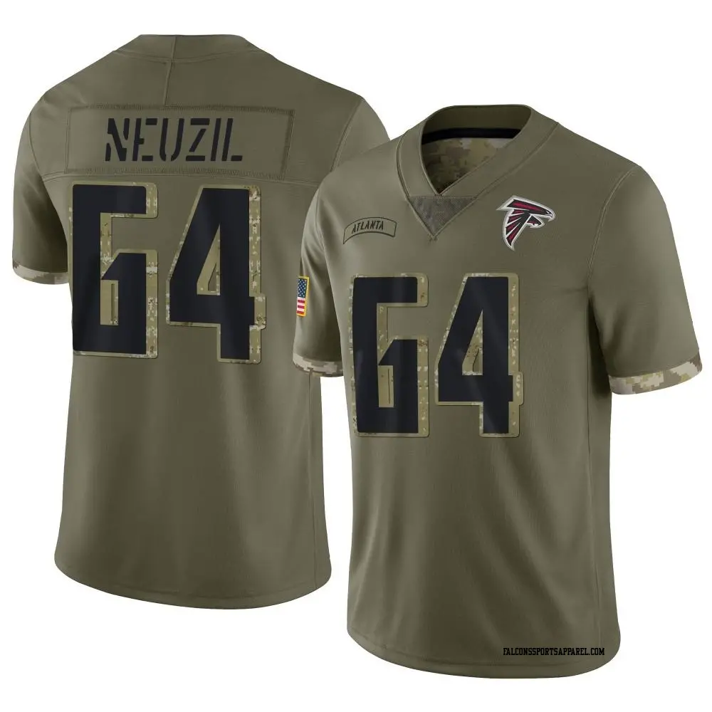 Limited Olive Men's Ryan Neuzil Atlanta Falcons 2022 Salute To Service Jersey