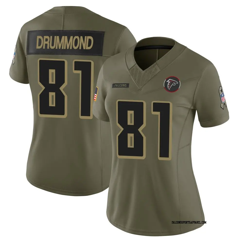 Limited Olive Women's Dylan Drummond Atlanta Falcons 2025 Salute to Service Jersey