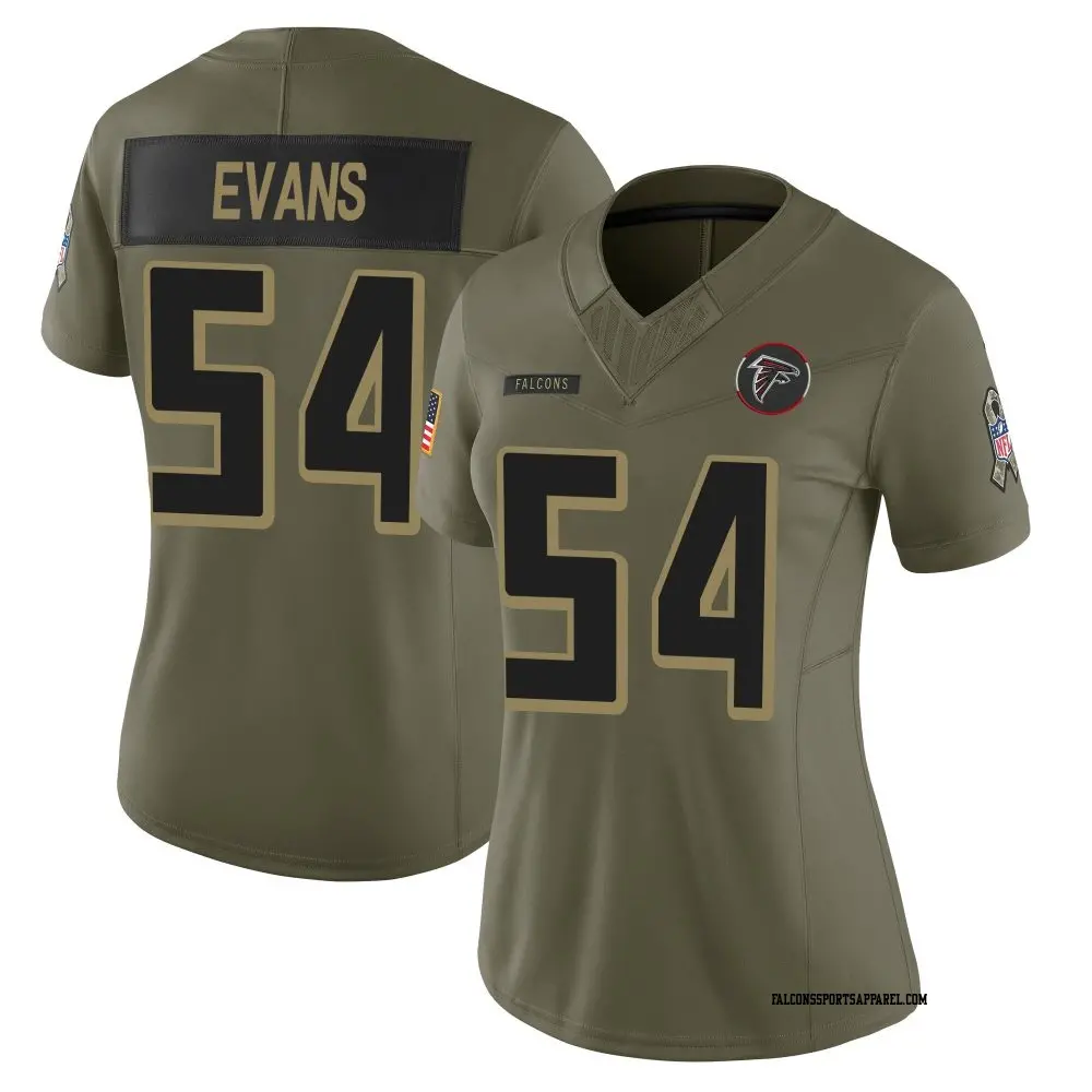 Limited Olive Women's Rashaan Evans Atlanta Falcons 2025 Salute to Service Jersey