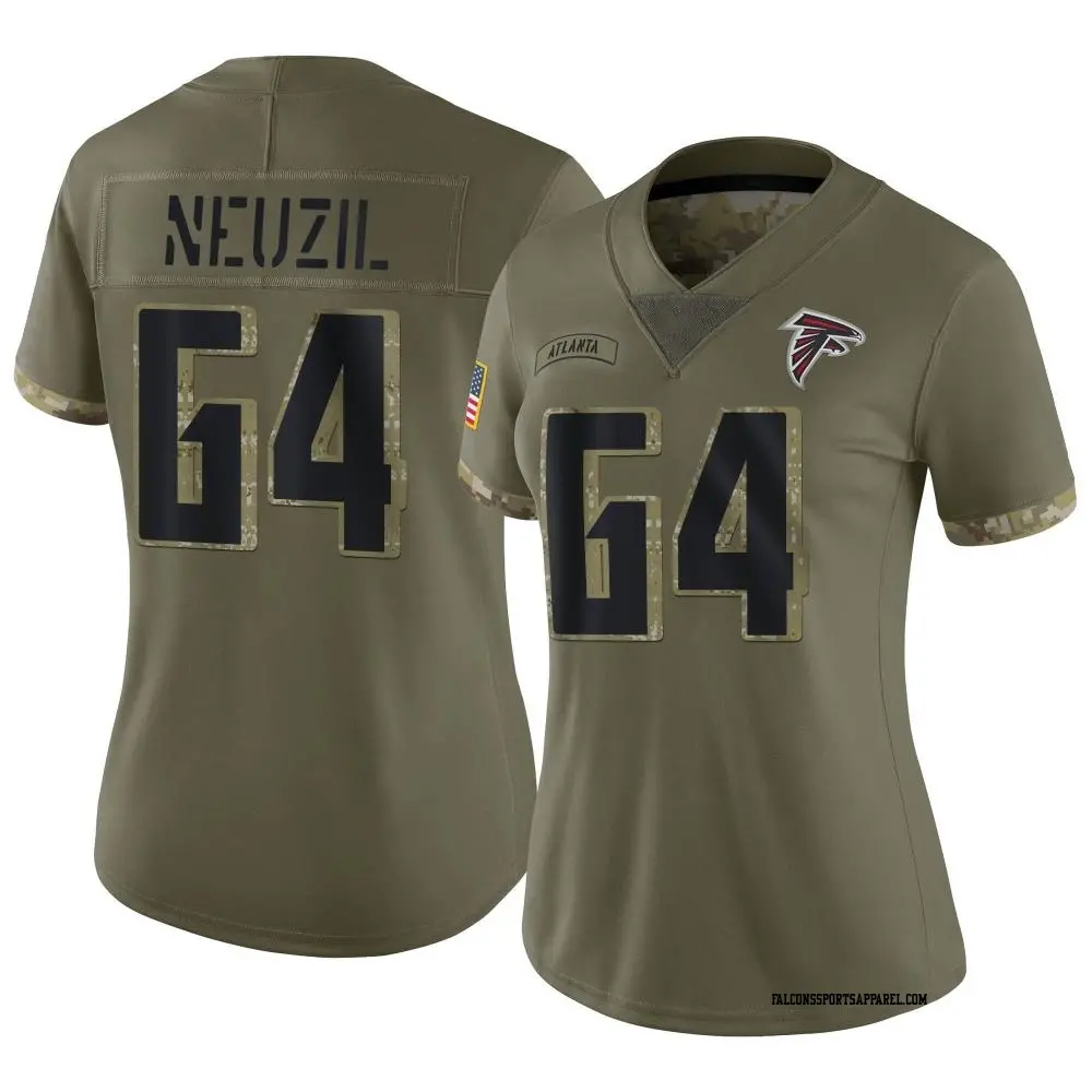Limited Olive Women's Ryan Neuzil Atlanta Falcons 2022 Salute To Service Jersey