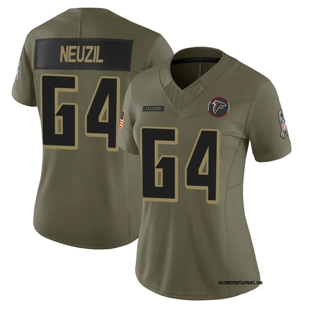 Limited Olive Women's Ryan Neuzil Atlanta Falcons 2025 Salute to Service Jersey