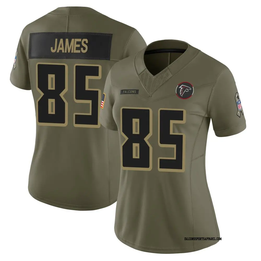 Limited Olive Women's Tyshaun James Atlanta Falcons 2025 Salute to Service Jersey