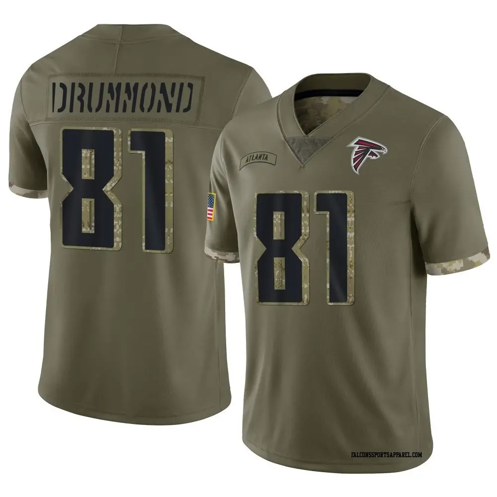 Limited Olive Youth Dylan Drummond Atlanta Falcons 2022 Salute To Service Jersey
