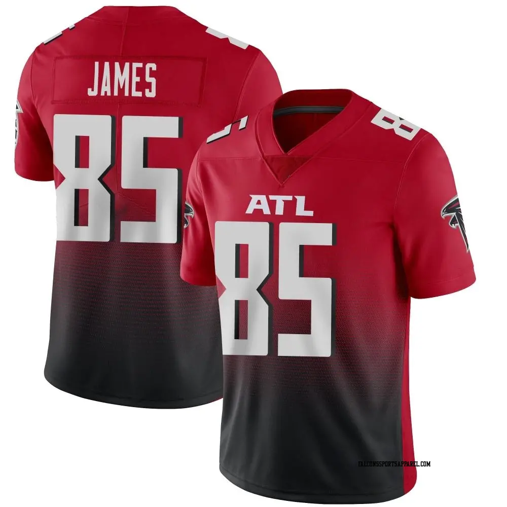 Limited Red Men's Tyshaun James Atlanta Falcons Vapor 2nd Alternate Jersey